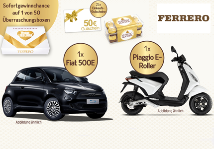 Ferrero Fiat 500E 2024 - Gewinnspiel