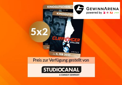 Gewinnarena 2 Kinogutscheine Cliffhanger 2024 - Gewinnspiel