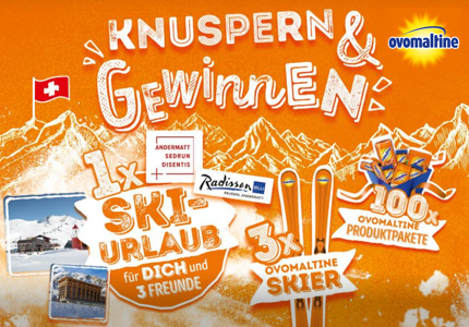 Ovomaltine Ski-Urlaub 2025 - Gewinnspiel