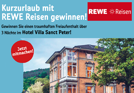 Rewe Reisen Hotel Villa Sanct Peter 2024 - Gewinnspiel