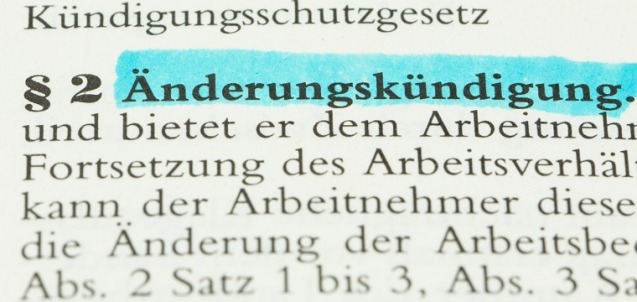 Änderungskündigung abfindung höhe